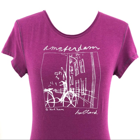 ALO Yoga Purple Short Sleeve Tee, Size M - Picture 2 of 7